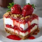 Strawberry Crunch Cheese Cake Recipe