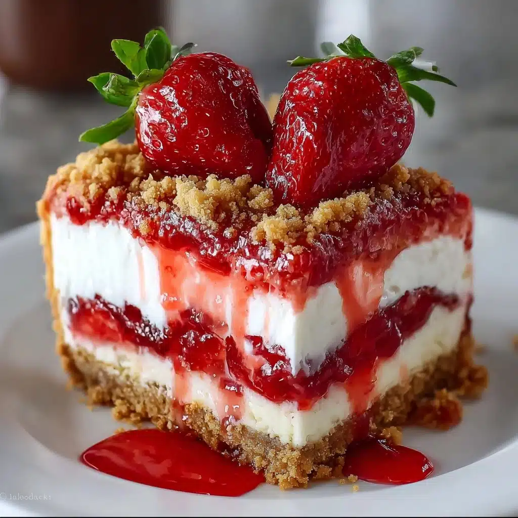 Strawberry Crunch Cheese Cake Recipe - Recipe Image