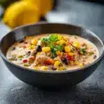 High Protein Creamy Taco Soup Recipe