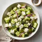 Cucumber Feta Salad with Lemon Greek Vinaigrette Recipe