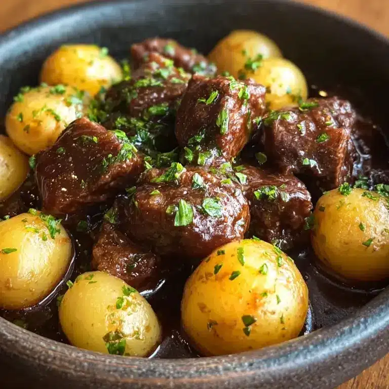 Garlic Butter Beef Bites with Potatoes Recipe