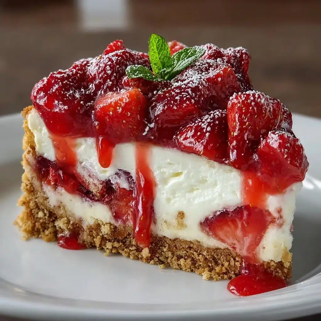 Strawberry Crunch Cheese Cake Recipe - Recipe Image