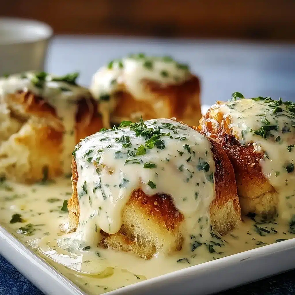 Chicken Pillows with Creamy Parmesan Sauce for Cozy Nights Recipe - Recipe Image