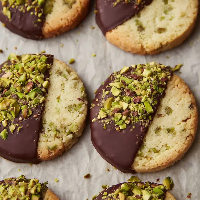 Pistachio Shortbread Cookies Recipe