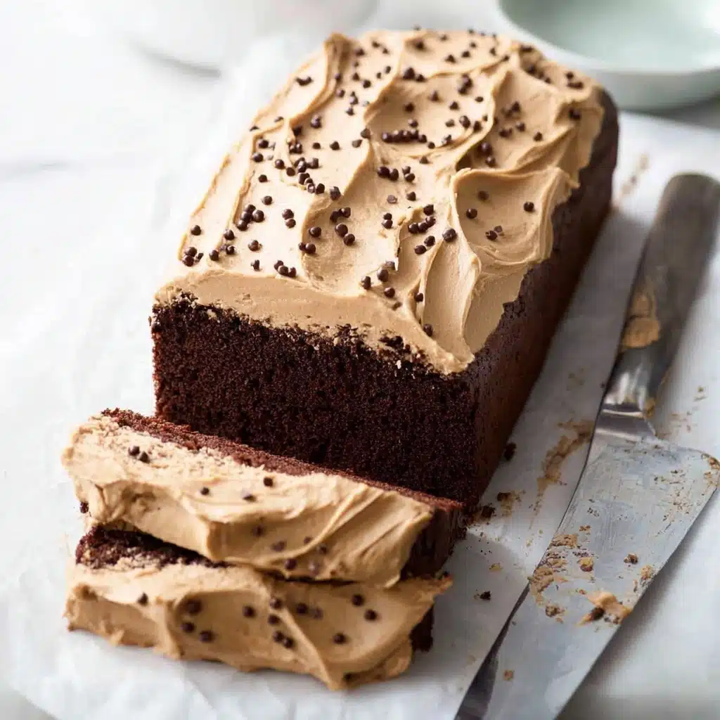 Easy chocolate loaf cake with coffee frosting Recipe - Recipe Image