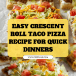 Easy Crescent Roll Taco Pizza - Alrightwithme Recipe