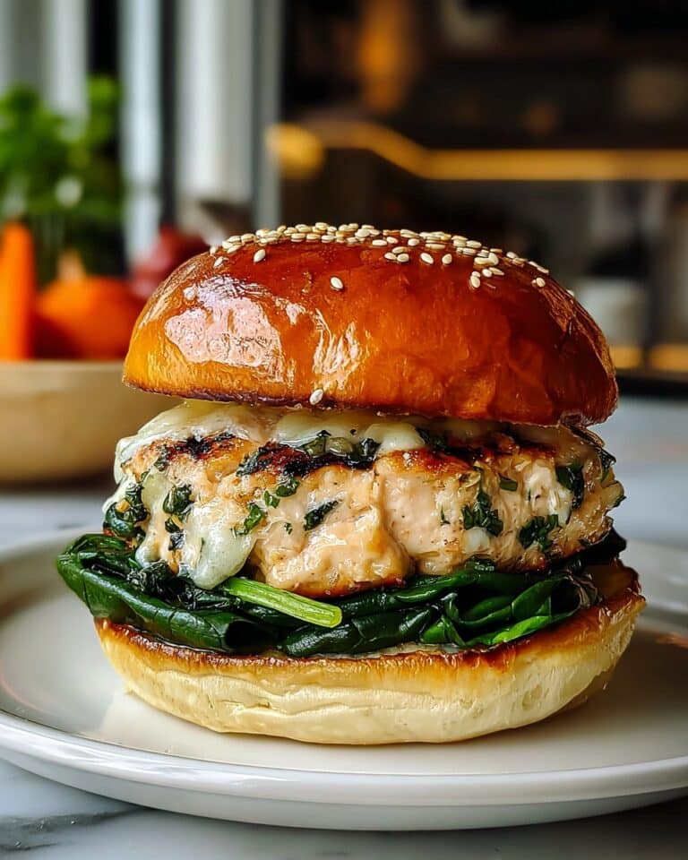 Spinach Chicken Burgers Recipe