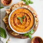 Pizza Hummus – dairy & sesame free Recipe