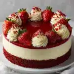 Strawberry Red Velvet Cheesecake Recipe