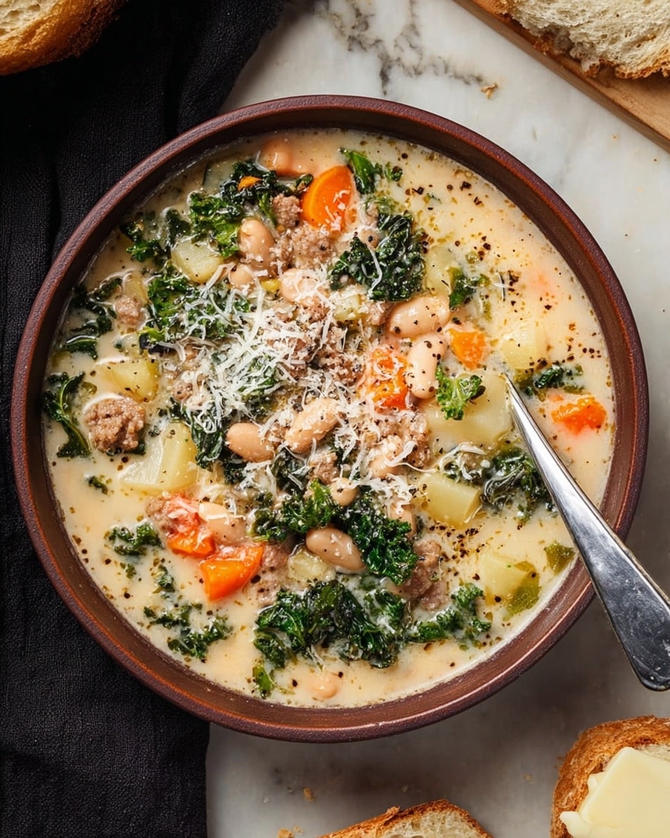 A close-up of six round mashed potato balls with a golden-brown crust, arranged on a white plate. The potato balls have a rough texture on the outside with some green herbs visible, while the inside looks soft and creamy. Each ball is covered with a smooth, light brown gravy that drips down and pools on the plate. The plate sits on a white marbled surface, and the background is softly blurred. photo taken with an iphone --ar 4:5 --v 7