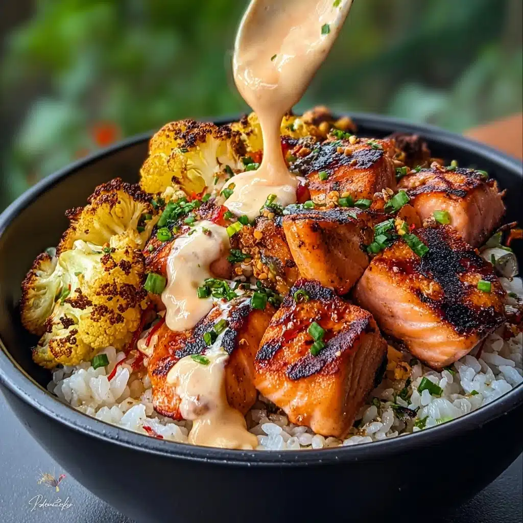 Sriracha Honey Salmon Bowls Recipe - Recipe Image