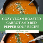 Vegan Roasted Carrot and Red Pepper Soup Recipe
