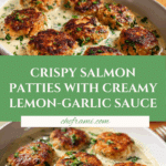 Salmon Patties with Creamy Lemon-Garlic Sauce Recipe