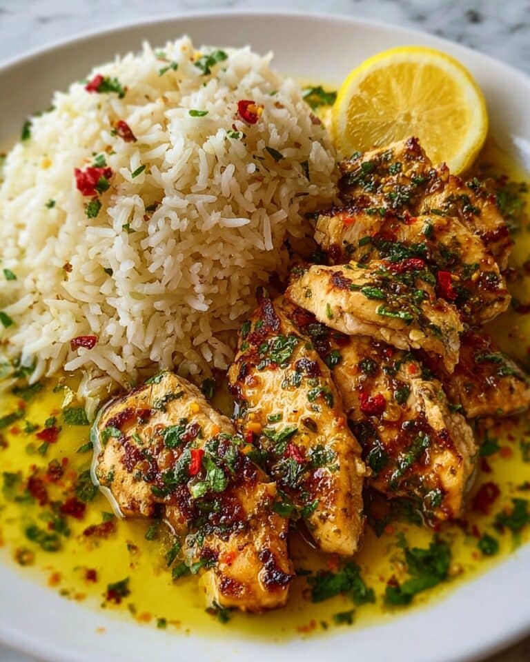 Chicken Scampi with Garlic Parmesan Rice Recipe