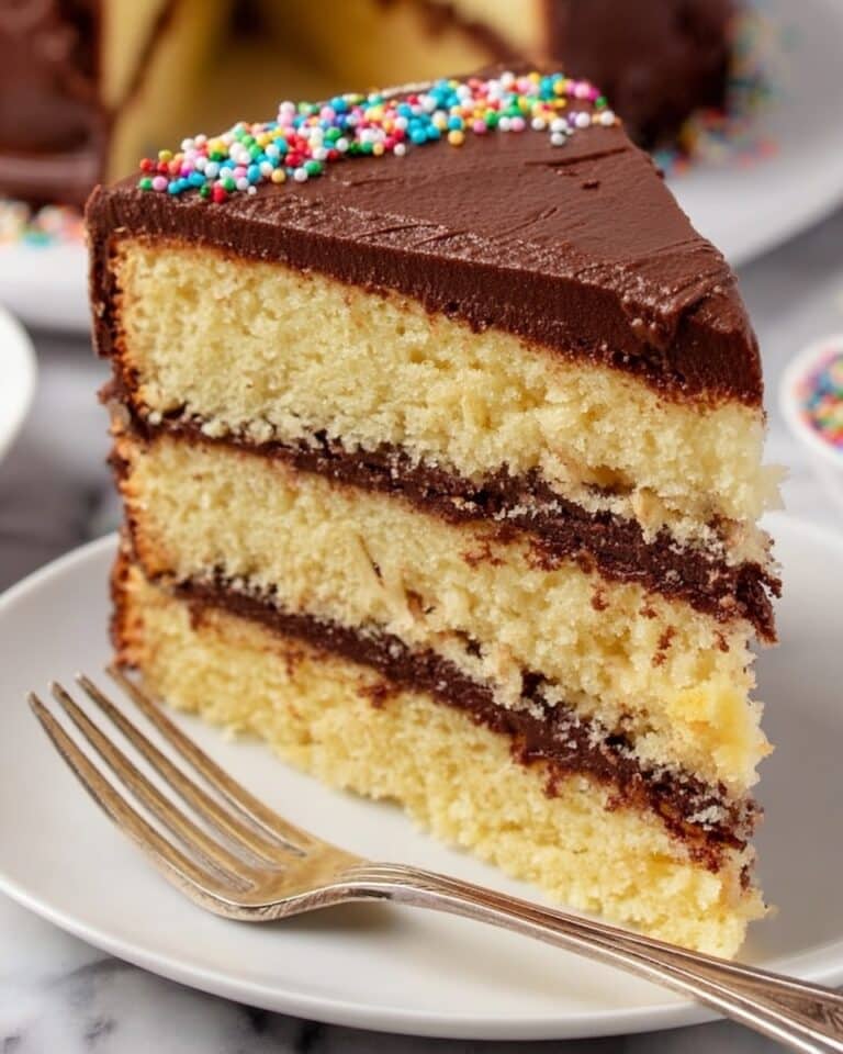 Yellow Birthday Cake with Milk Chocolate Frosting Recipe