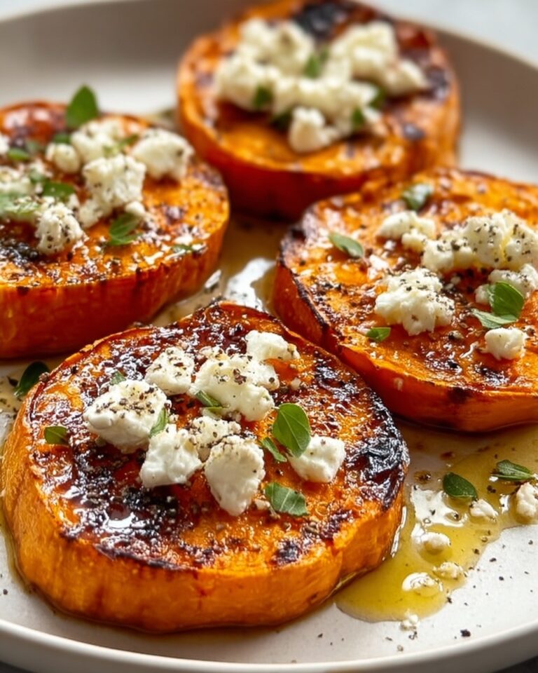 Roasted Sweet Potato Rounds with Honey & Feta Recipe