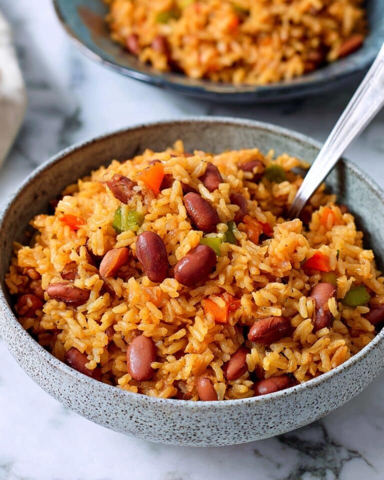 Spanish Rice and Bean Skillet with Salsa and Herbs Recipe