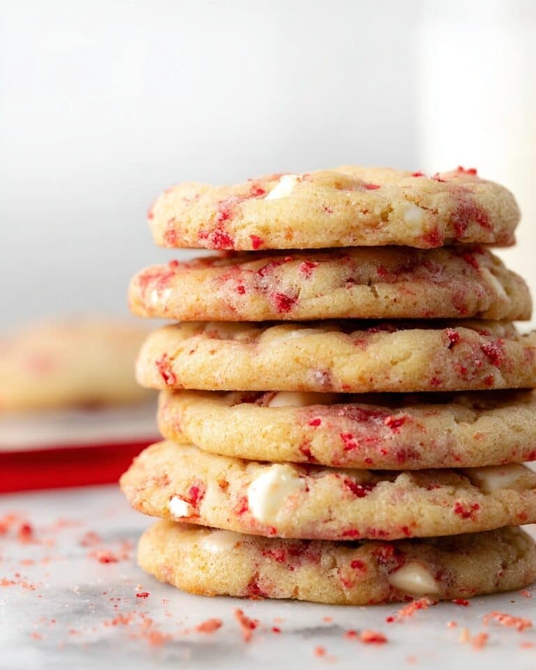 White Chocolate Candy Cane Cookies Recipe
