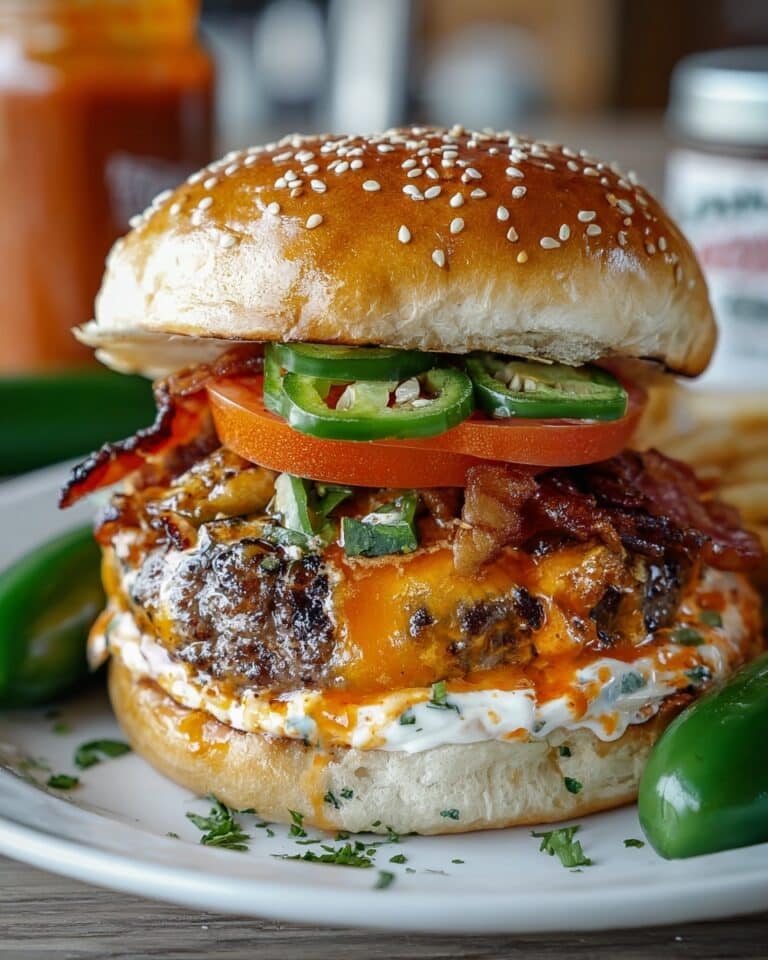 Jalapeño Popper Smash Burger with Ranch Burst Recipe