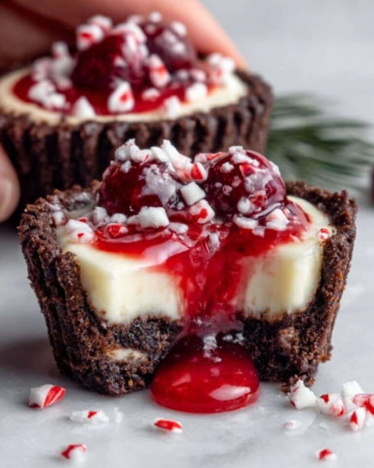 Chocolate Peppermint Cookie Cups with Peppermint Cheesecake Filling Recipe