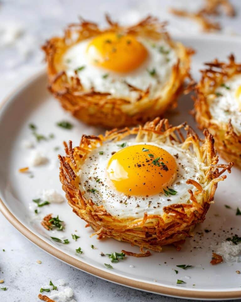 Eggs in Hash Brown Baskets Recipe
