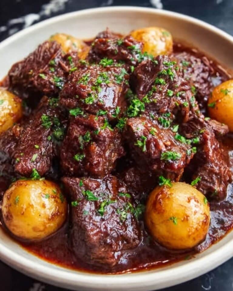 Slow Cooker Garlic Butter Beef with Potatoes Recipe