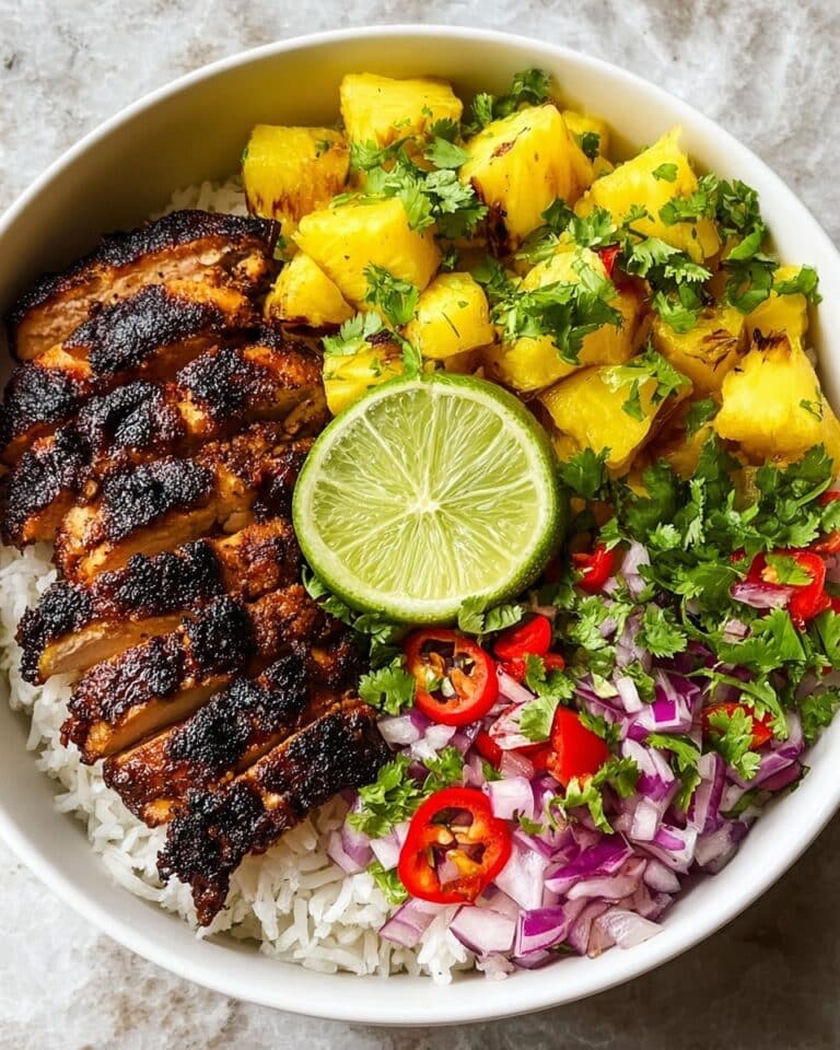 Jerk Chicken Bowl with Pineapple Salsa Recipe