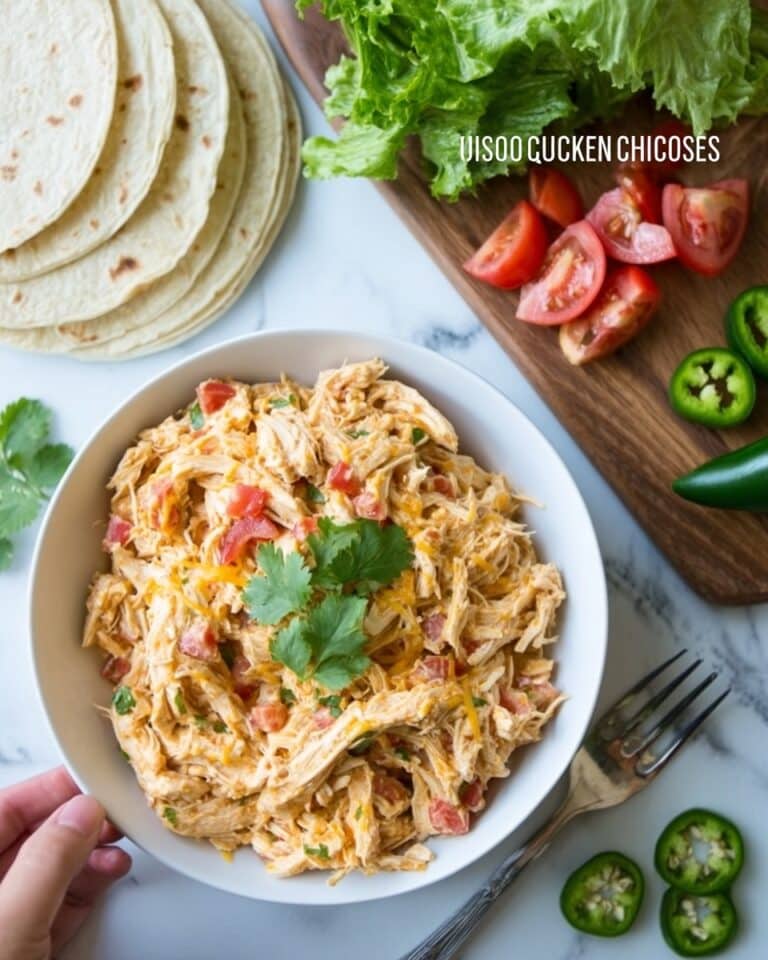 Slow Cooker Queso Chicken Tacos Recipe