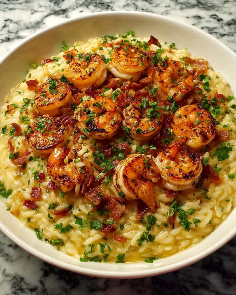 Creamy Garlic Shrimp Orzo Recipe