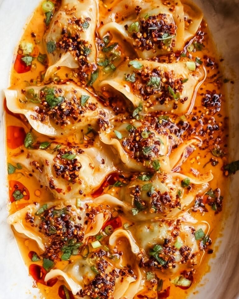 Baked Dumplings with Coconut Curry Sauce and Fresh Garnishes Recipe