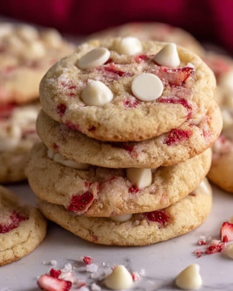Valentine’s Strawberry White Chocolate Cookies Recipe