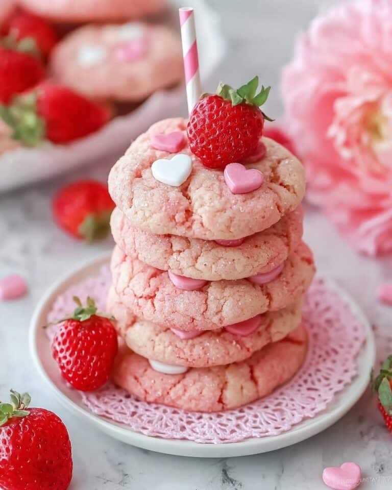 Strawberry Milkshake Cookies Recipe