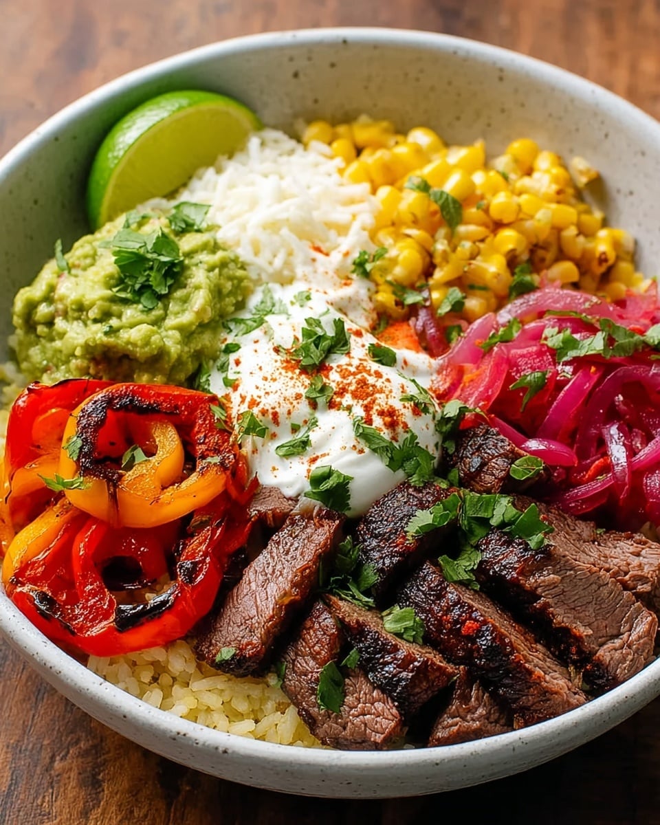 A white plate holds a colorful nacho dish with multiple layers. The base layer is crispy yellow tortilla chips spread evenly across the plate. Melted orange and yellow cheese covers most of the chips with some parts revealing bits of cooked dark brown beans and ground meat. On top, there are sliced bright green jalapeños, halved red cherry tomatoes, and chopped fresh green lettuce. A large dollop of white sour cream sits in the center. The overall look is vibrant and fresh with varying textures from crispy to creamy, all placed on a white marbled surface. photo taken with an iphone --ar 4:5 --v 7
