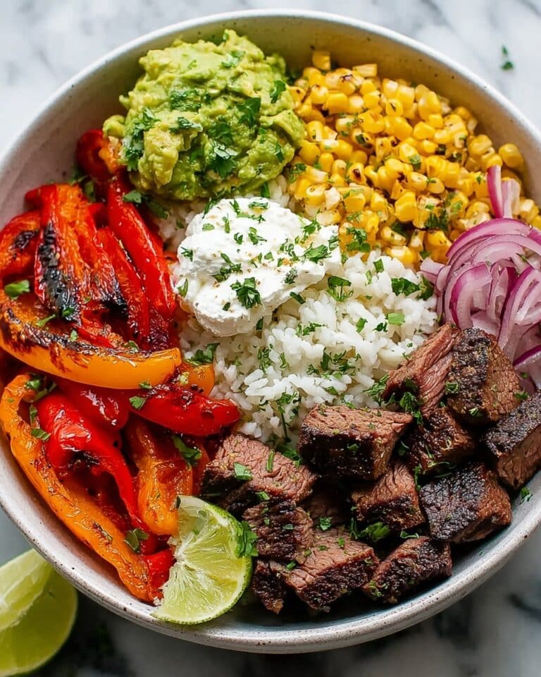 High Protein Steak Fajita Bowl Recipe