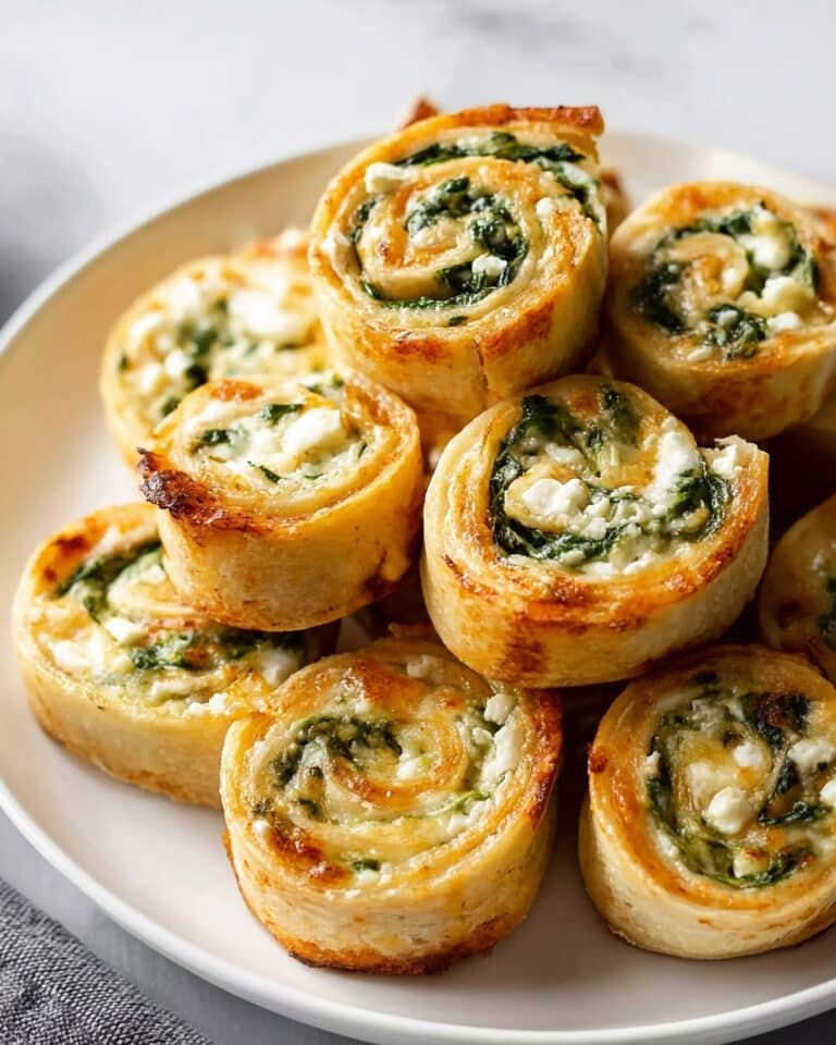 Easy Spinach Dip in Bite-Sized Pinwheels Recipe