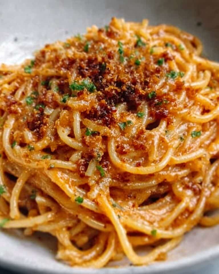 Caramelized Onion Pasta with Chili Oil Recipe