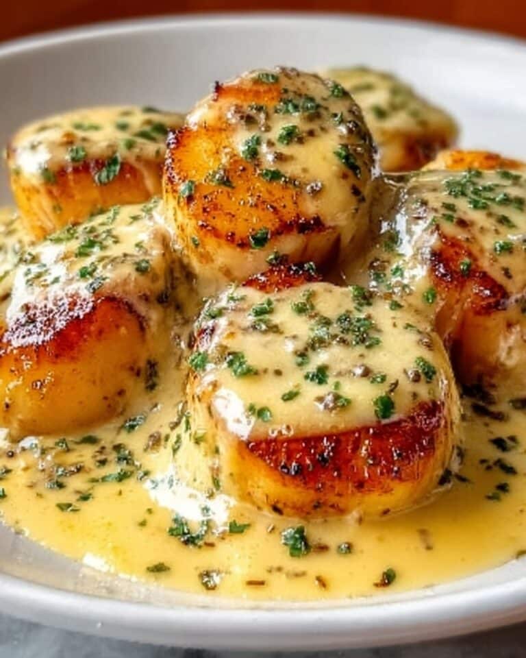 Decadent Chicken Pillows with Garlic Parmesan Sauce Recipe
