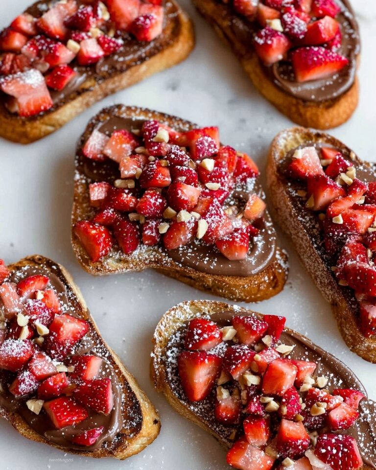 Chocolate Strawberry Bruschetta Recipe