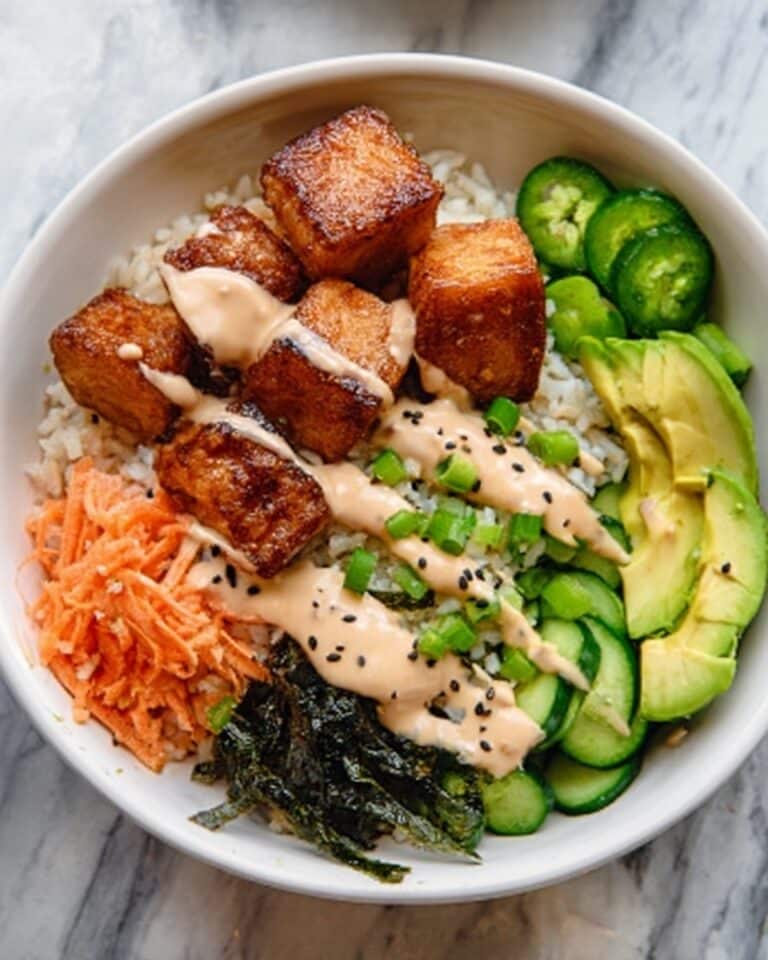 Salmon Bites Bowl with Spicy Mayo and Fresh Veggies Recipe