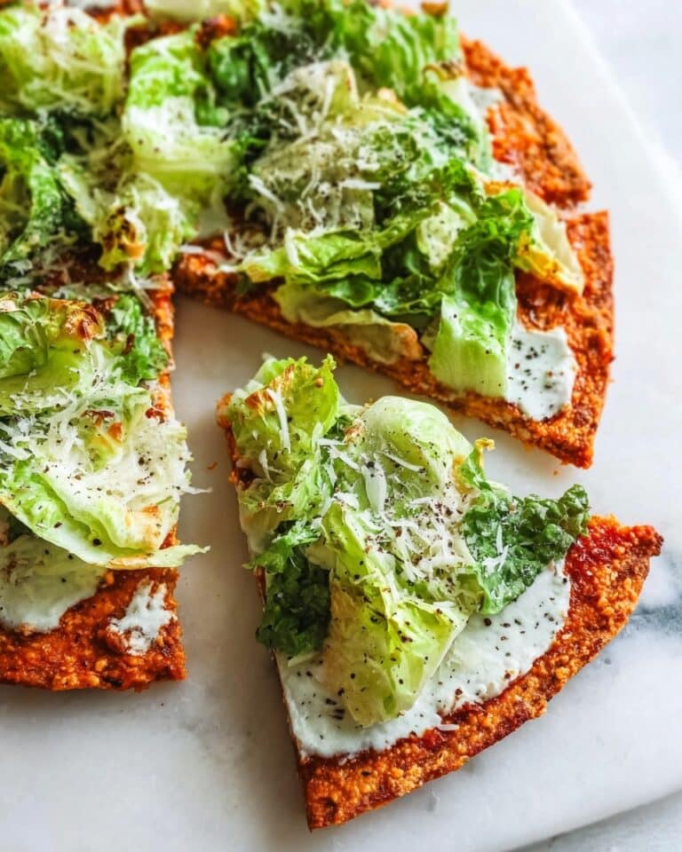 Chicken Crust Caesar Salad Pizza Recipe