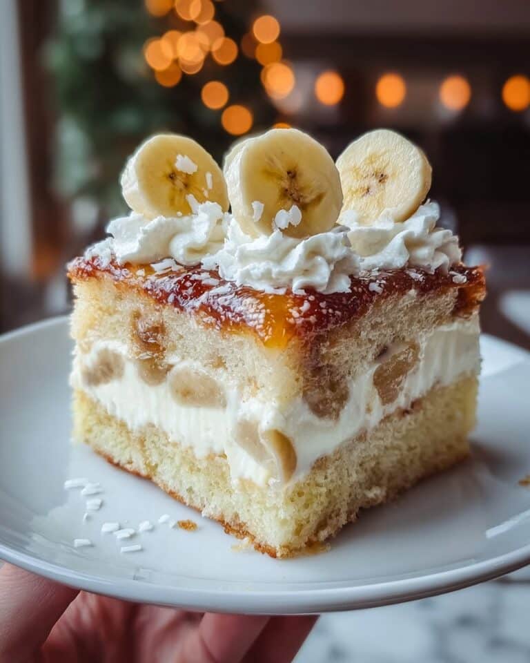 Creamy Banana Pudding Cake with Fresh Banana Layers Recipe